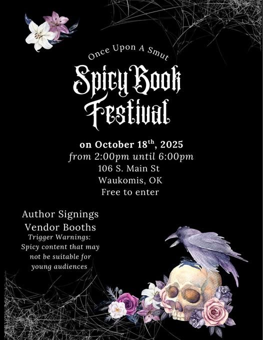 Book signing event for Once Upon a Smut Spicy Book Festival on Saturday October 18, 2025