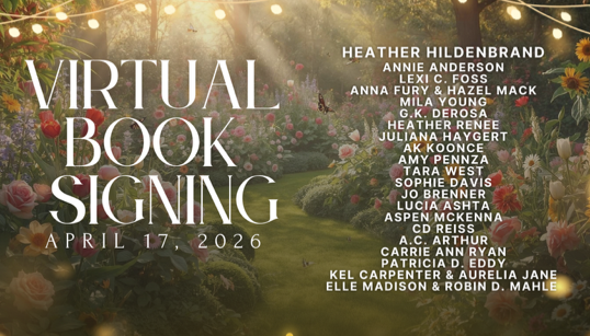 Virtual Book Signing April Hosted by Heather Hildenbrand