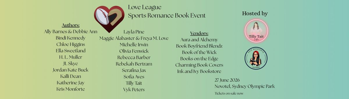 Book signing event for Love League: Sports Romance Book Event on Saturday, June 27, 2026 - Wednesday, October 7, 2026