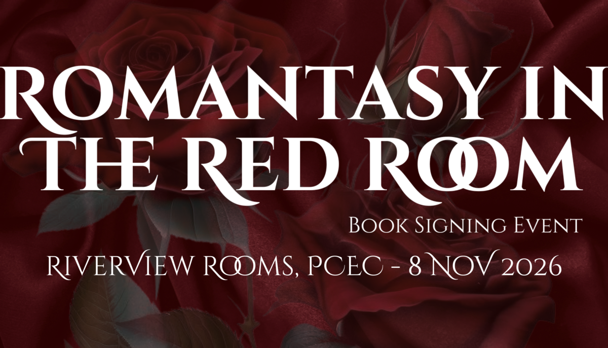 Book signing event for Romantasy in the Red Room on Sunday November 8, 2026