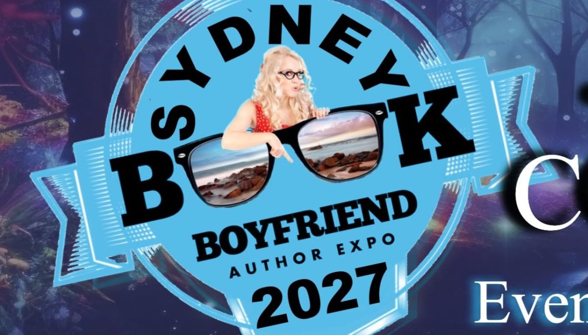 Book signing event for Sydney Book Boyfriend Author & Vendor Expo on Saturday October 9, 2027