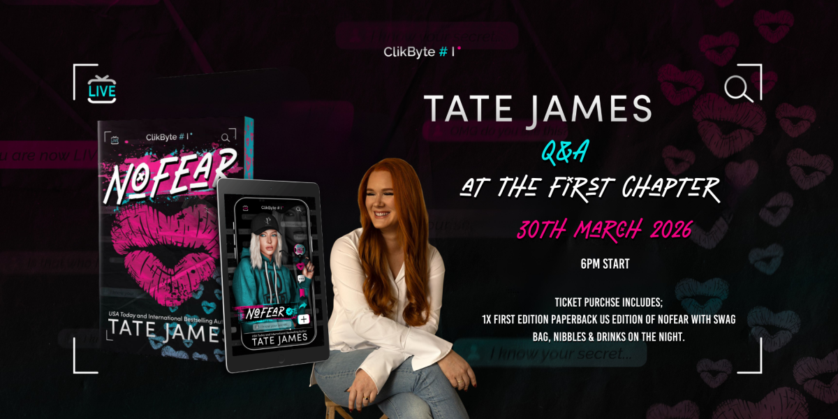 Book signing event for NoFear Release Party - Adelaide - Tate James on Monday March 30, 2026