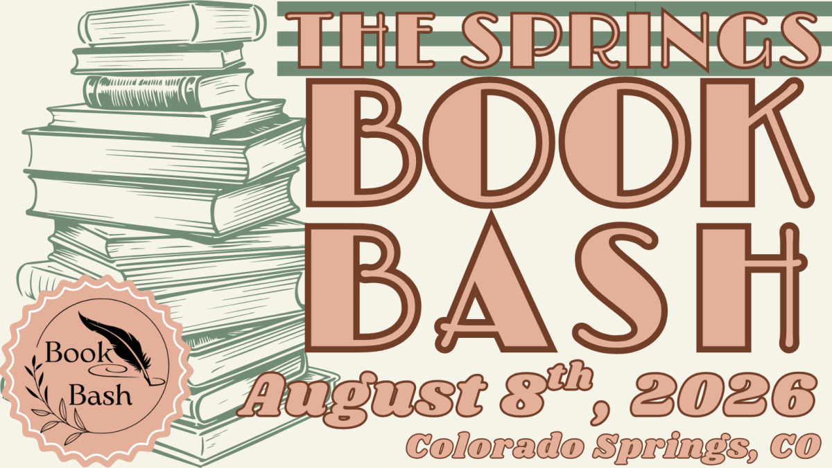 Book signing event for Springs Book Bash on Saturday August 8, 2026
