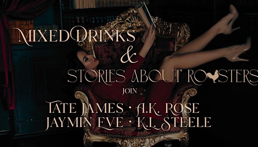Book signing event for Mixed Drinks & Stories about Roosters on Wednesday October 15, 2025