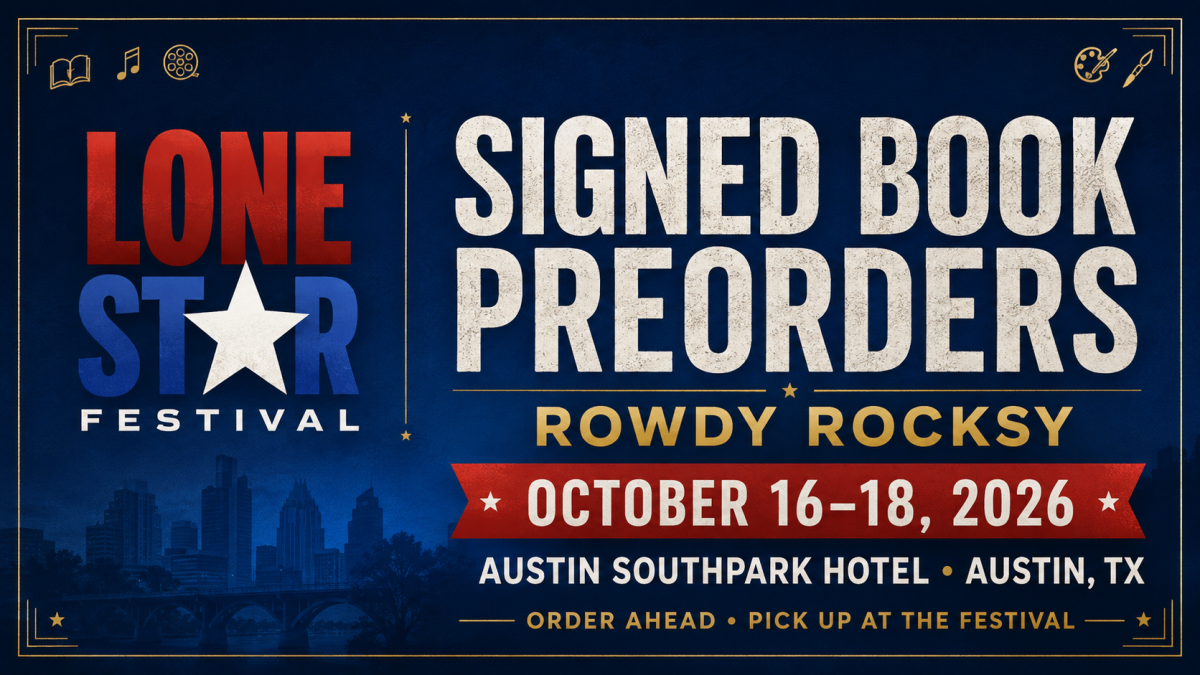 Book signing event for Lone Star Festival on Friday, October 16 - 18, 2026