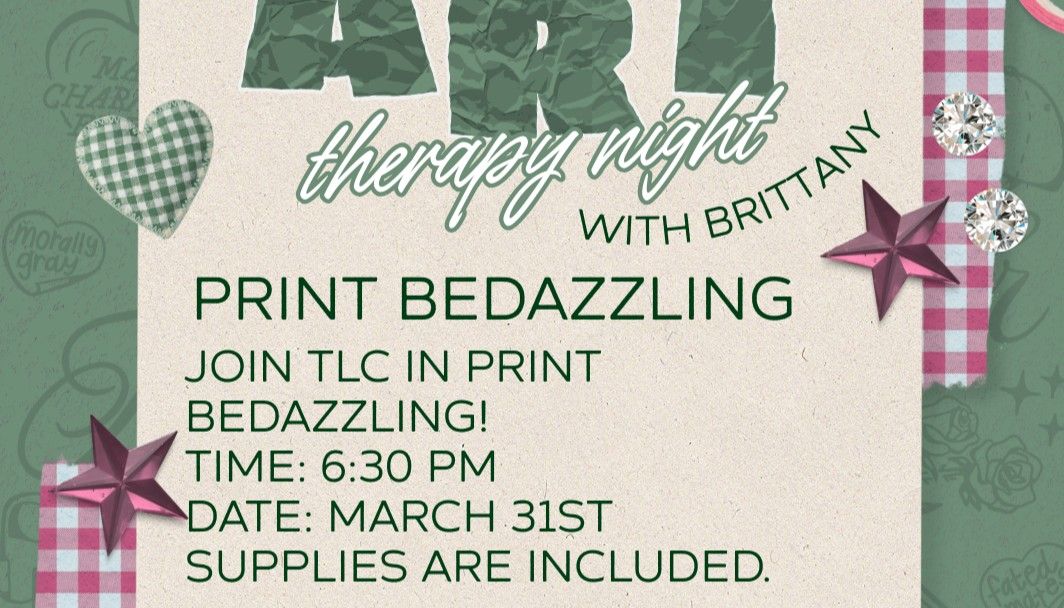 Book signing event for TLC- Art Therapy Night on Tuesday March 31, 2026