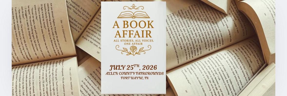 Book signing event for A Book Affair on Saturday July 25, 2026