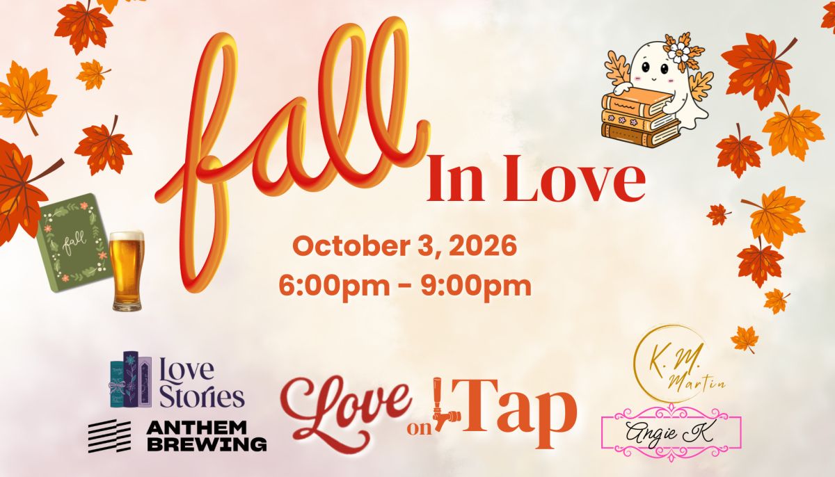 Book signing event for 🍂📚 Love on Tap: Fall in Love Edition 🍁💕 on Saturday October 3, 2026