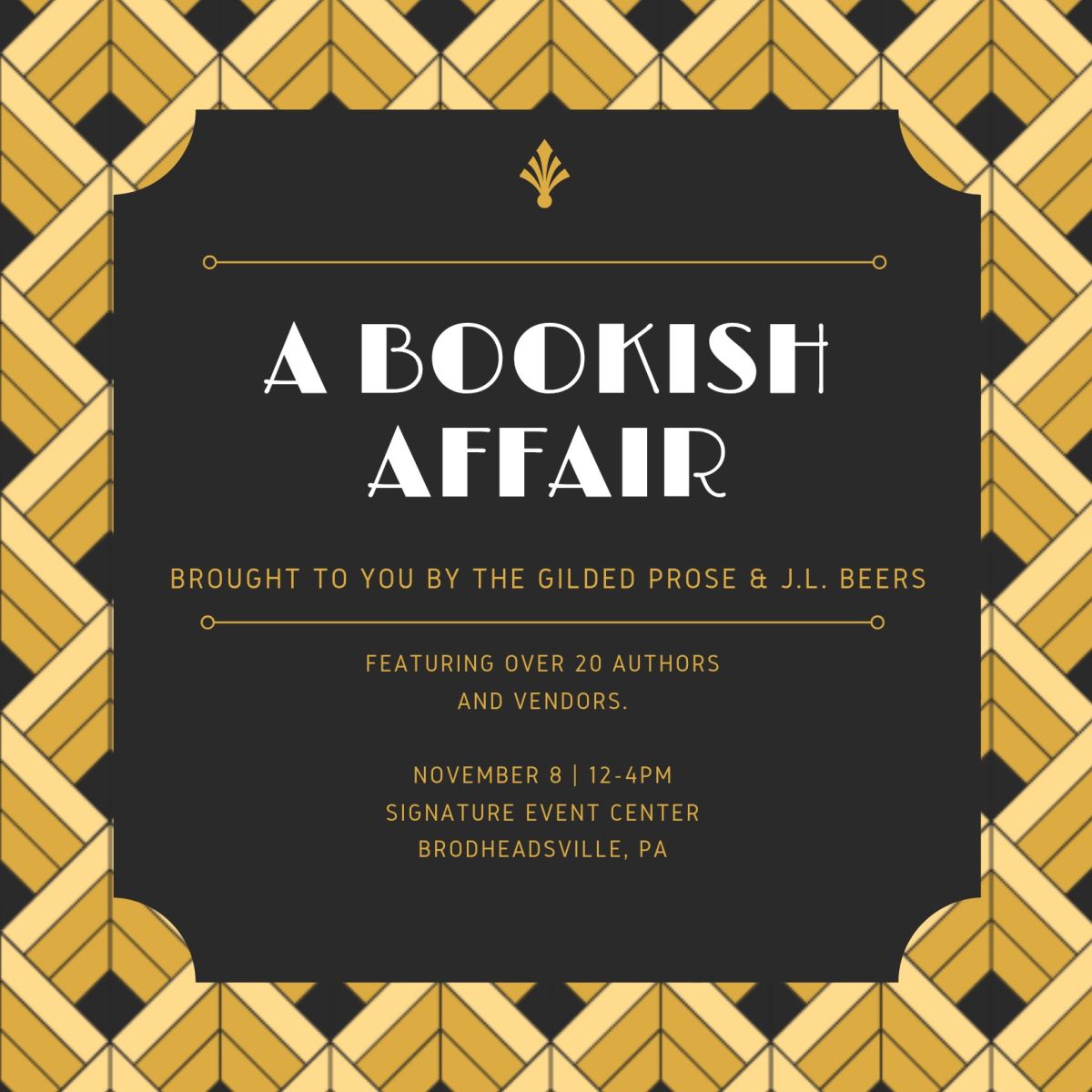 Book signing event for A Bookish Affair on Saturday November 8, 2025