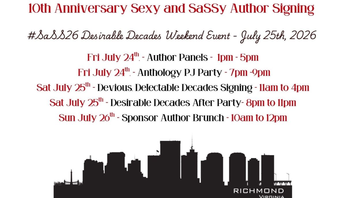 Book signing event for Sexy and SaSSy Signing Richmond #SaSS26 on Friday, July 24 - 26, 2026