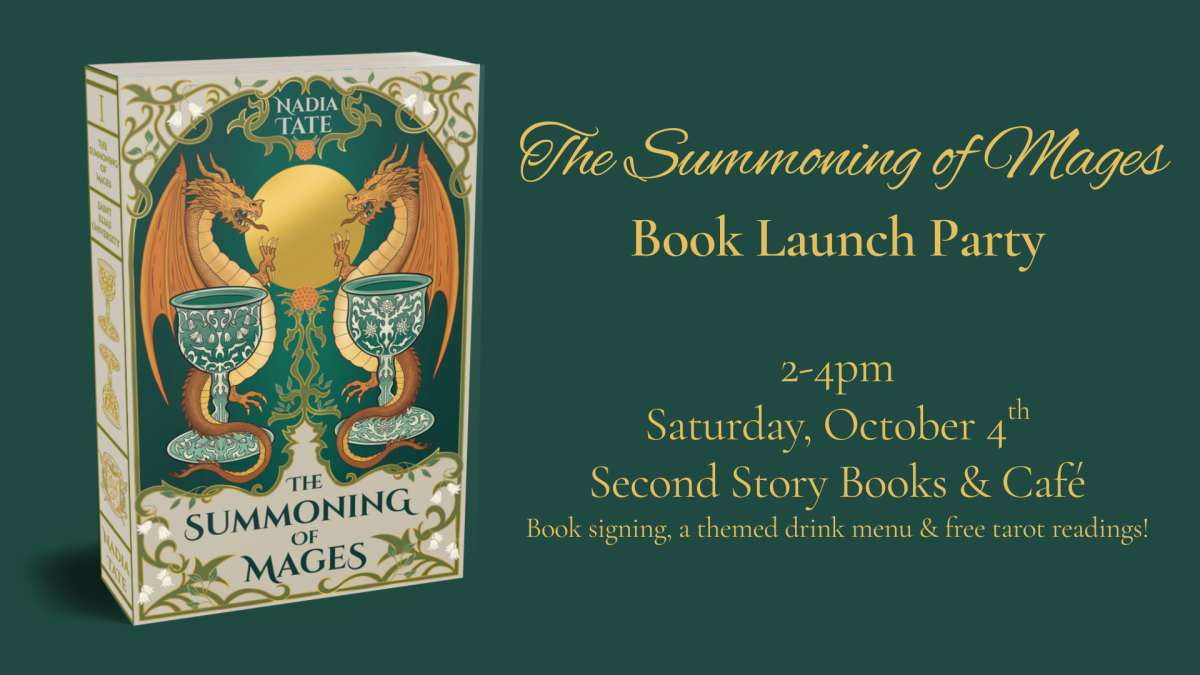 Book signing event for The Summoning of Mages Book Launch Party on Saturday October 4, 2025