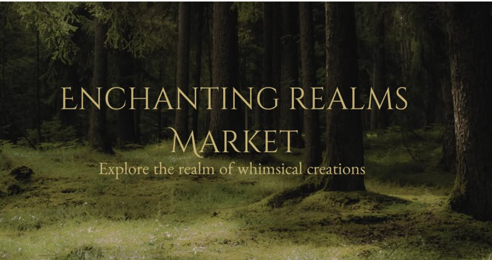 Book signing event for Enchanting Realms Market on Sunday April 13, 2025