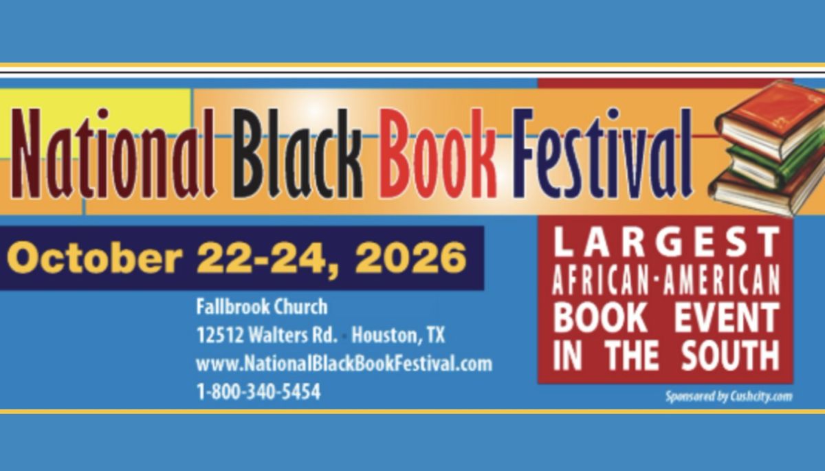 Book signing event for National Black Book Festival on Thursday, October 22 - 24, 2026