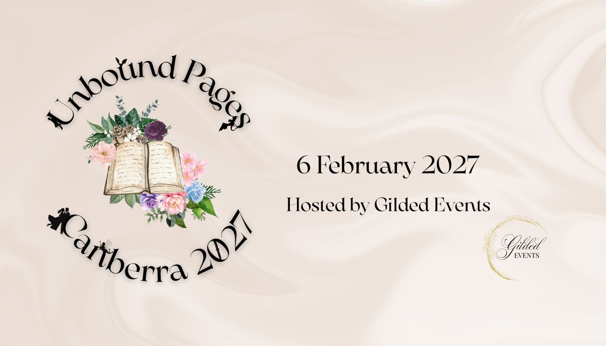 Book signing event for Unbound Pages Canberra 2027 on Saturday February 6, 2027