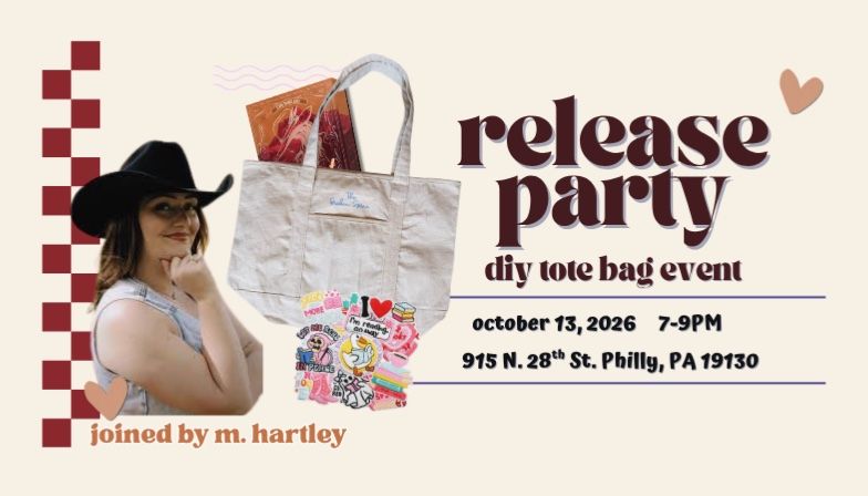 DIY Tote Bags w/ Author M Hartley - Heart of Stone Release