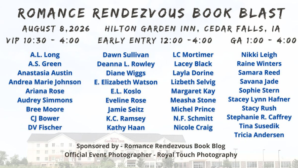 Book signing event for Romance Rendezvous Book Blast on Saturday August 8, 2026