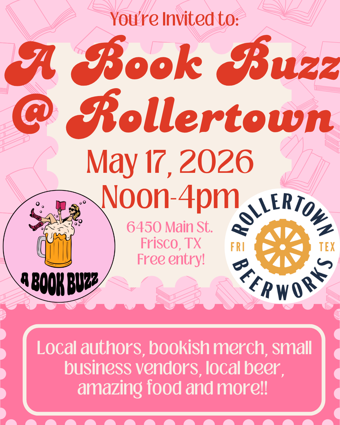 A Book Buzz Grown-Up Book Fair Rollertown Beerworks