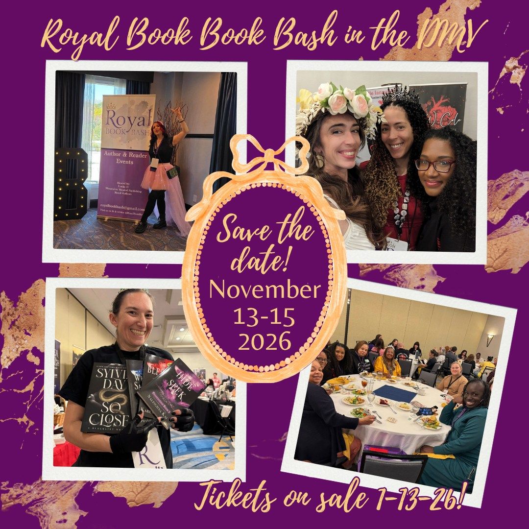 Book signing event for Royal Book Bash in the DMV on Saturday November 14, 2026