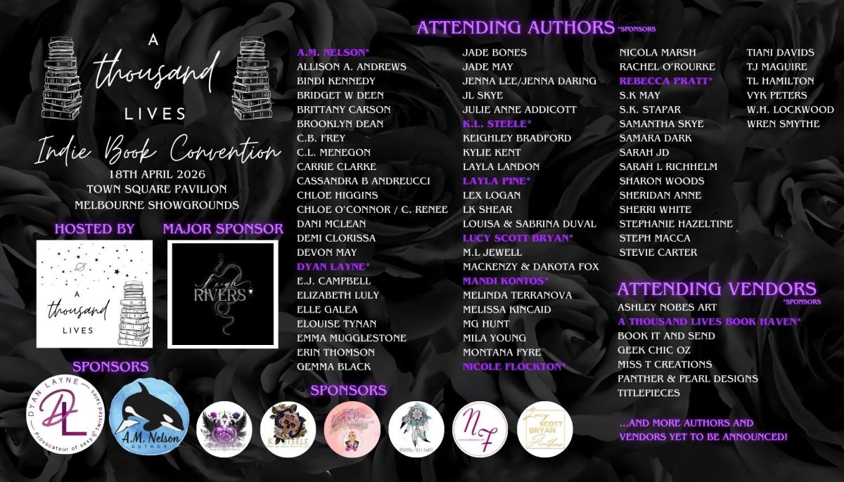 Book signing event for A Thousand Lives Indie Book Convention on Saturday April 18, 2026