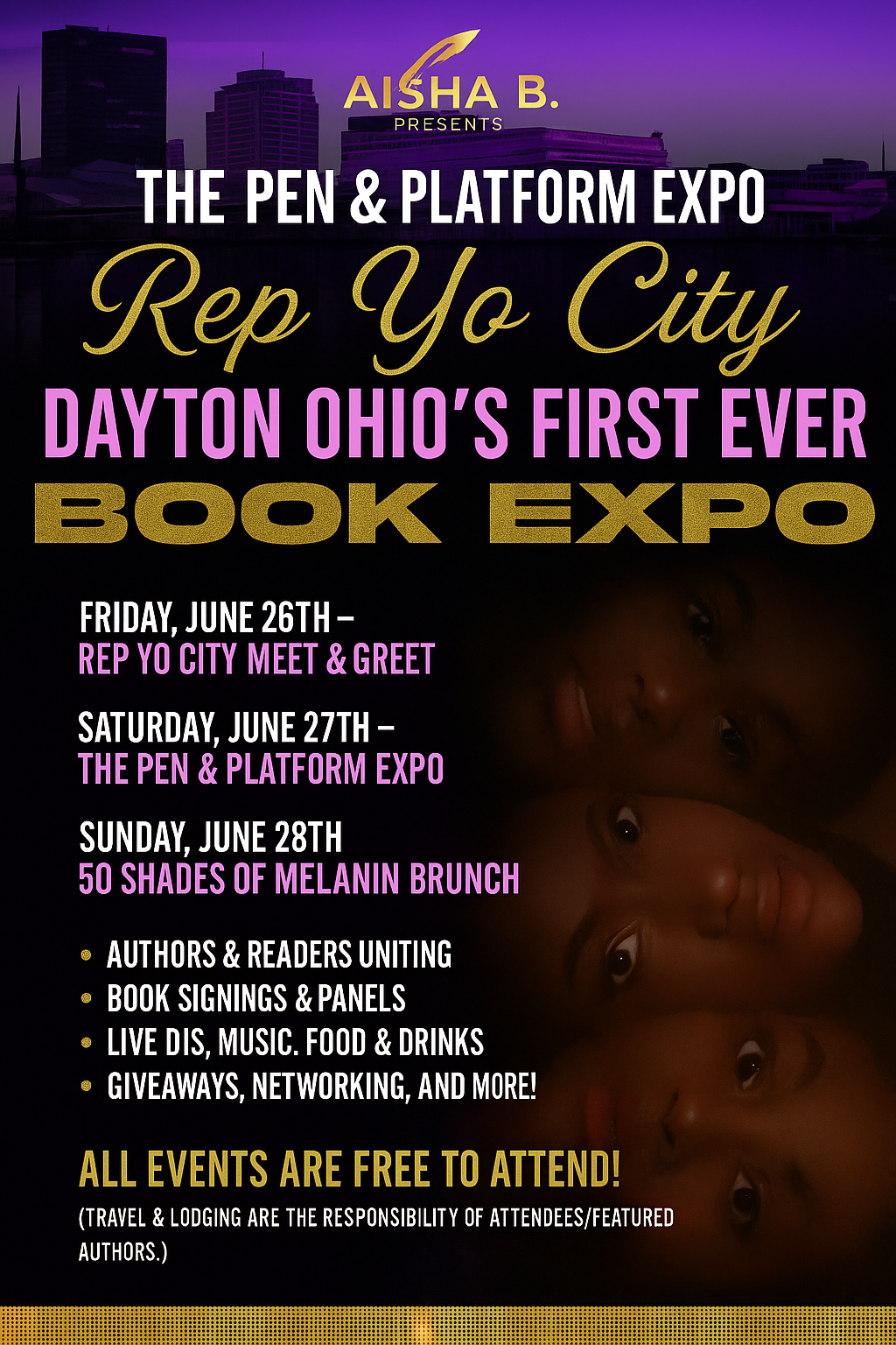 Book signing event for The Pen & Platform: Rep Yo City Book Expo on Friday, June 26 - 28, 2026