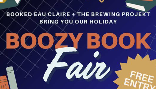 Book signing event for Boozy Book Fair on Saturday December 6, 2025