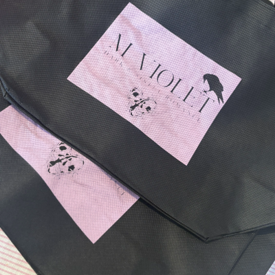 M Violet Logo Bag