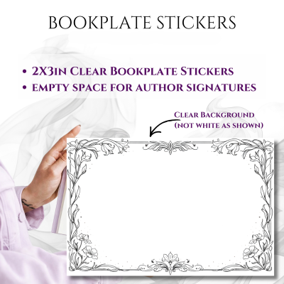 Bookplate Sticker 2"x3"  (#18 Ornate-Floral)