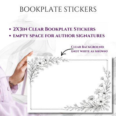 Bookplate Sticker 2"x3"  (#17 Floral)