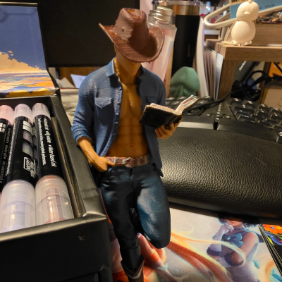 Cowboy book shelf figure