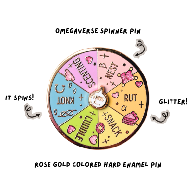 Omegaverse enamel spinner pin