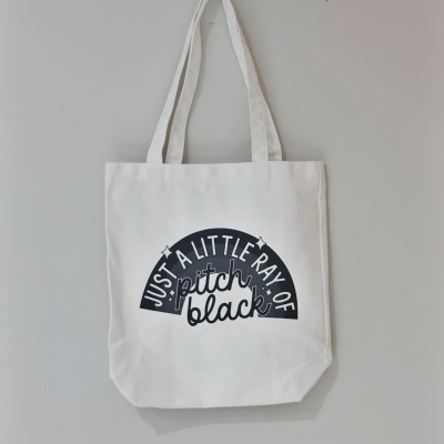 Pitch Black Rainbow Library Tote Bag