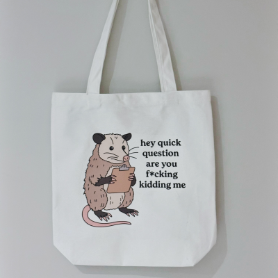 Are You Kidding Me Library Tote Bag