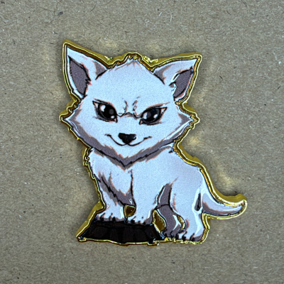 Lone White Wolf Pin