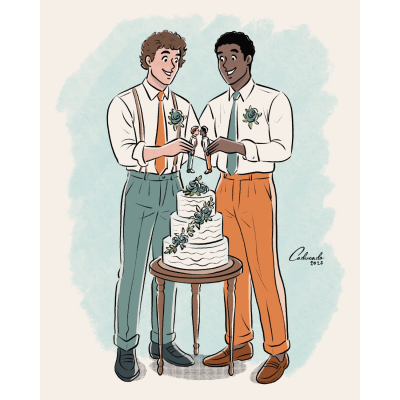 Marvin and Olan Wedding Cake