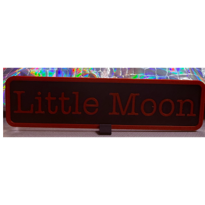 Little Moon Bookshelf Sign (Arrow)