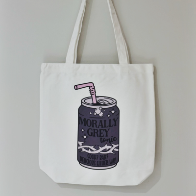 Morally Grey Fizzy Drink Library Tote Bag
