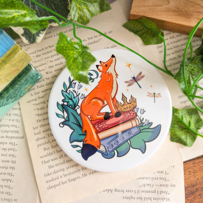 Fox King Ceramic Coaster