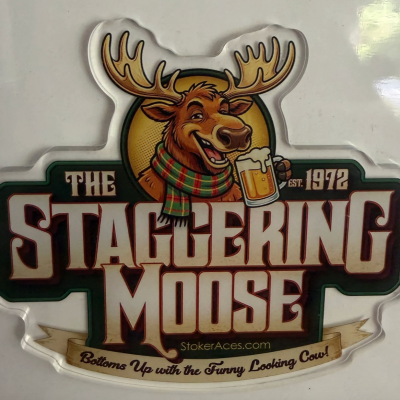 Staggering Moose Acrylic Magnet