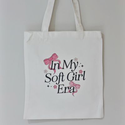 Soft Girl Era Library Tote Bag