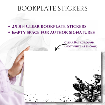 Bookplate Sticker 2"x3"  (#10 Moth)