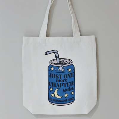 Just One More Chapter Fizzy Drink Library Tote Bag