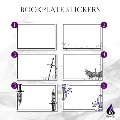 Bookplate Sticker 2"x3"  (#2 Frame-Splatter)