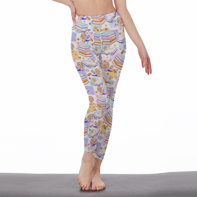 Lizzie the reader bookish high waisted leggings