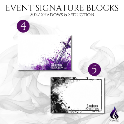 Shadows 4"x6" Event Signature Block (#2 Mask)