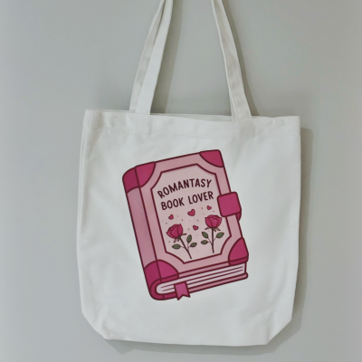 Romantasy Book Lover Library Tote Bag