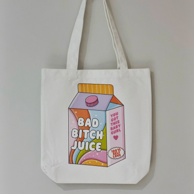 Baddie Juice Library Tote Bag