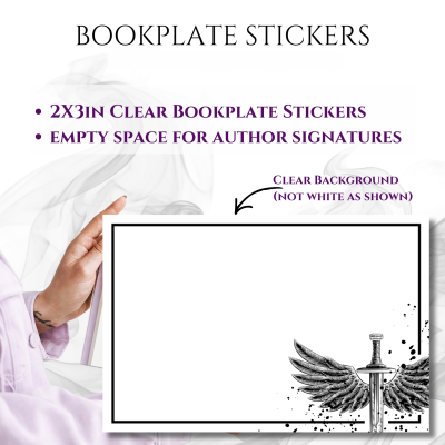 Bookplate Sticker 2"x3"  (#4 Wings)