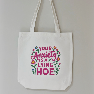 Your Anxiety Is Lying Library Tote Bag