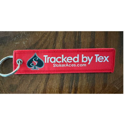 Tracked by Tex embroidered Keychain