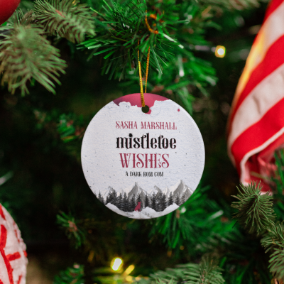 Mistletoe Wishes Metal Christmas Ornament